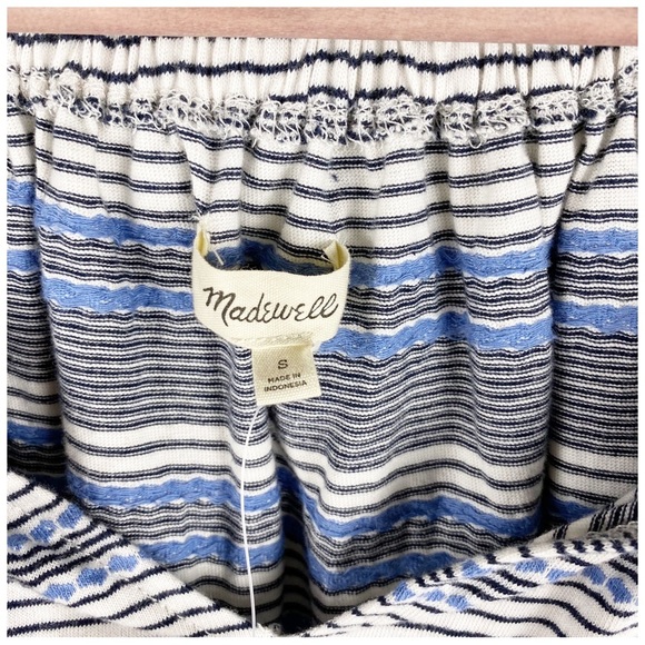 NWT Madewell Jacquard Keyhole Crop Top‎ in Stripe Size Small - Picture 9 of 13